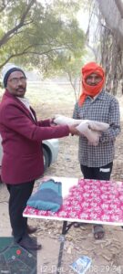 Clothes Distribuion HAFCT Secretary Distributing Old Clothes