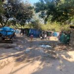 Old clothes distribution camp