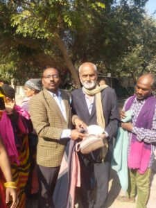 Old clothes distribution camp