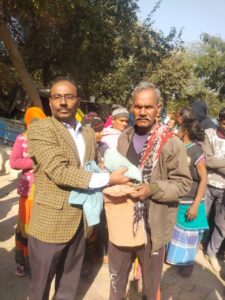 Old clothes distribution camp