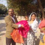 Old clothes distribution camp