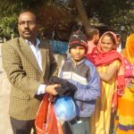 Old clothes distribution camp