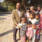 Old clothes distribution camp